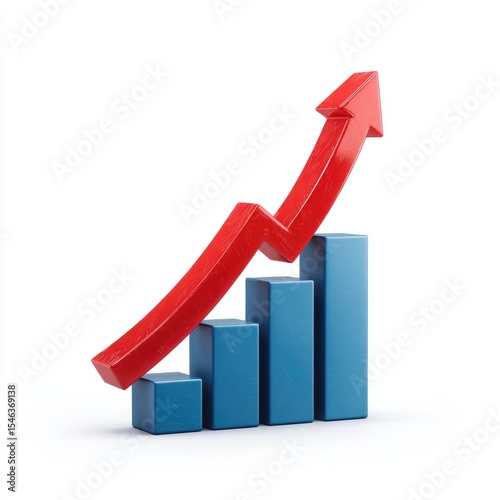 Red upward trend graph over blue bar graph Free Download Red upward trend graph over blue bar graph - GFXLoad