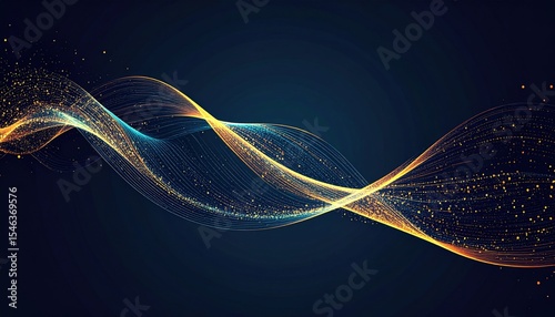 Abstract Glowing Particle Wave Design