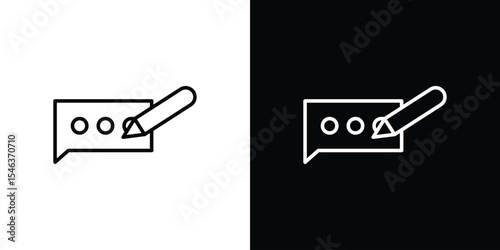 Feedback icon in black. flat graphic vector icon