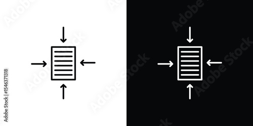 File compressor icon in black. flat graphic vector icon