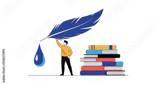 The Author's Quill A Symbol of Creativity and Literary Pursuit in the World of Books