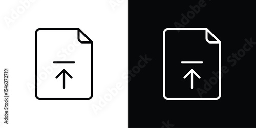 File upload icon in black. flat graphic vector icon