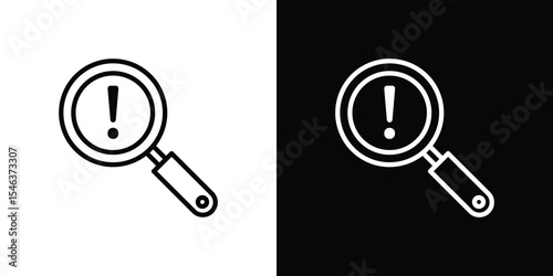 Finding problem icon in black. flat graphic vector icon