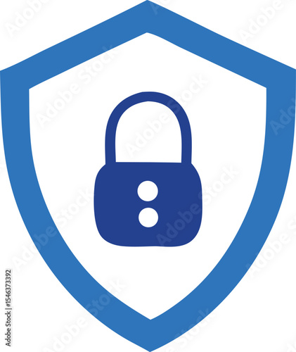 Blue shield icon representing digital security and data protection