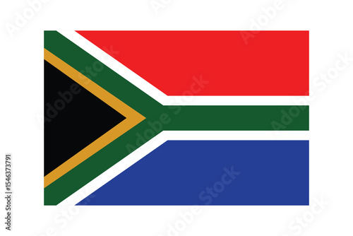  South Africa Flag Icon – Official National Flag of South Africa in Flat Vector Style with Standard Colors and Proportions.
