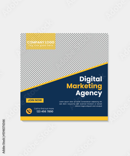 corporate creative digital marketing agency social media post template