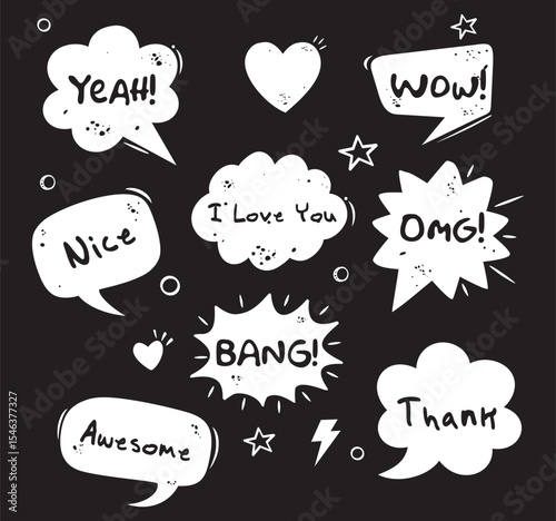 Hand drawn of Pop art comic background . Cartoon Vector Illustration. Talk bubble vector