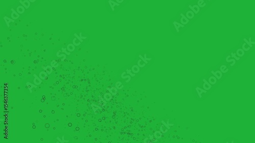 snow falling  on green screen