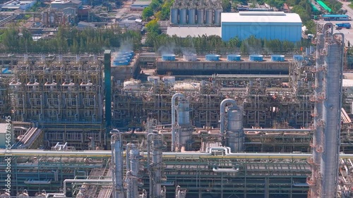 Complex Network of Pipes in Industrial Refinery