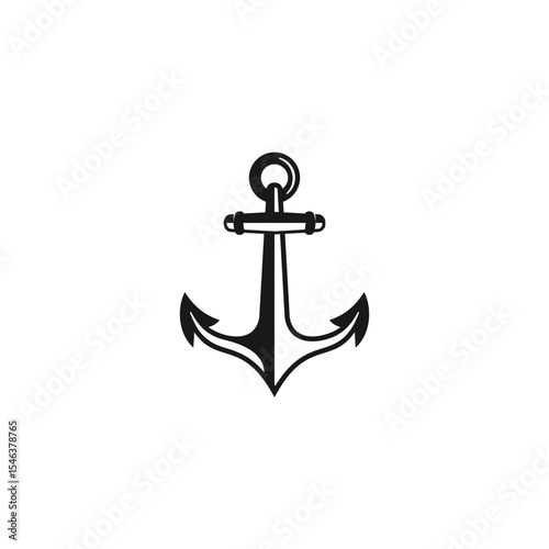 anchor symbol vector logo design