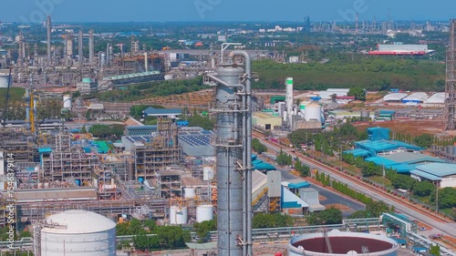 Complex Network of Pipes in Industrial Refinery
