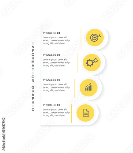 infographic design with 4 steps or option. layout for business and web 