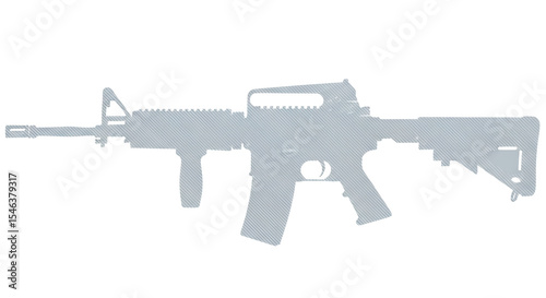 Isolated Assault Rifle Silhouette