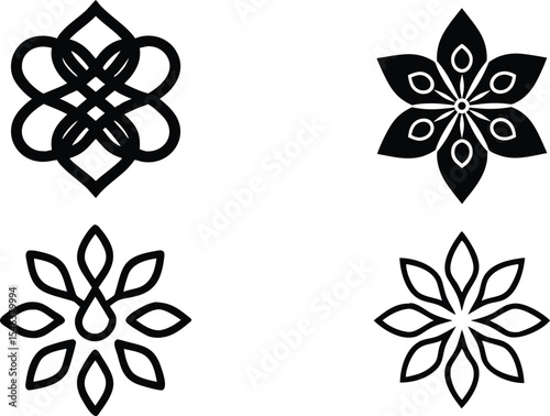 Geometric Star Ornament in Brown Gradient Isolated on White Background for Islamic or Middle Eastern Design
