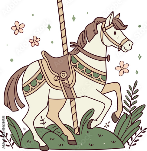seamless pattern with horses