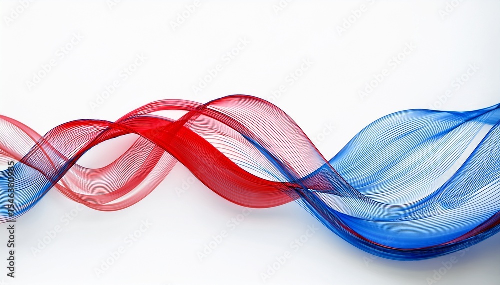 abstract red blue wavy lines loop slow motion on white background abstract red blue wavy lines loop slow motion on white background