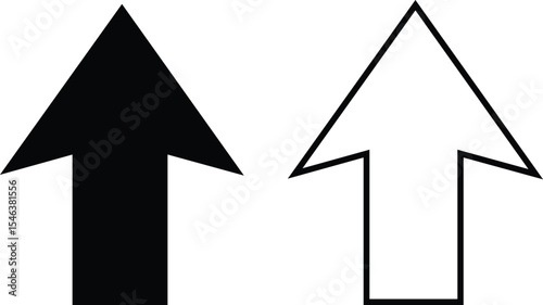 Up arrow icon set Arrow up solid icon growth glyph icon Arrow icon set cursor arrow up down and symbol icons. Modern simple solid arrows collection web design, mobile apps, interface minimal flat