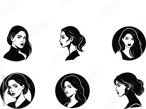 set of female faces