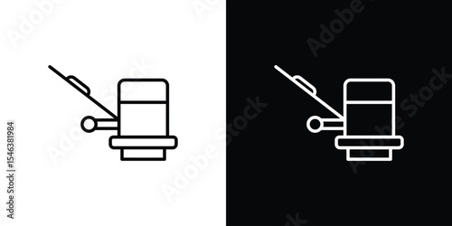 Floor sanding machine icon in black. flat graphic vector icon