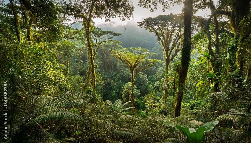 Fototapeta premium lush rainforest canopy in cuyabeno reserve ecuador
