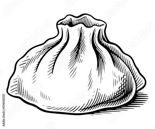 DimSum vector engraving style illustration