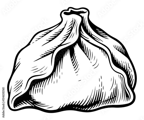 DimSum vector engraving style illustration