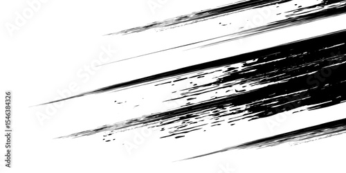 ink brush touch. black ink brush strokes frame. Black ink background painted by brush. modern