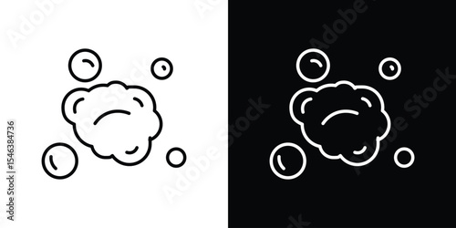 Foam icon in black. flat graphic vector icon