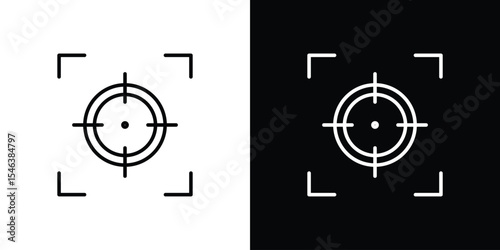 Focus icon in black. flat graphic vector icon
