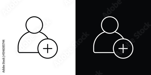 Follower icon in black. flat graphic vector icon