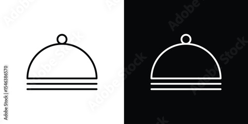 Food tray icon in black. flat graphic vector icon