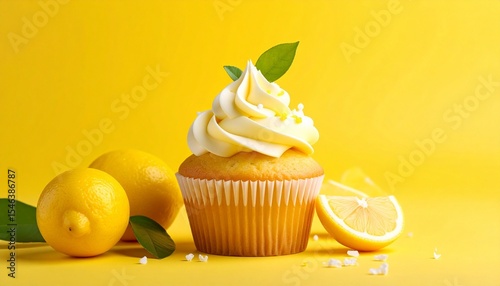 lemon cupcake with lemon