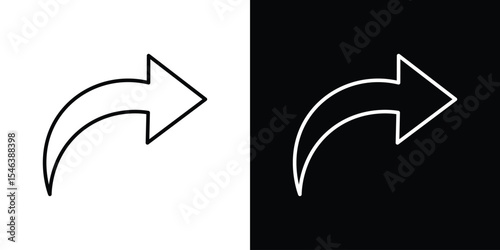 Free Download Forward icon in black. flat graphic vector icon - GFXLoad