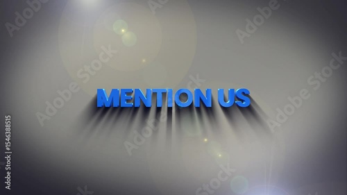 Mention Us 3D Typography Promo Animation in 4K