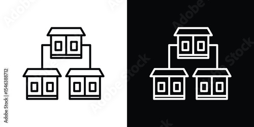 Franchise icon in black. flat graphic vector icon