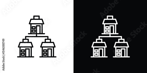 Franchise icon in black. flat graphic vector icon