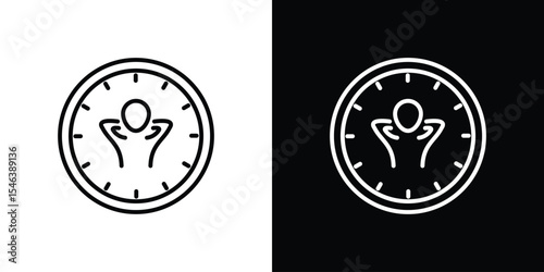 Free time icon in black. flat graphic vector icon