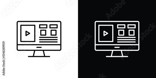 Front end icon in black. flat graphic vector icon