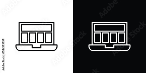 Front end icon in black. flat graphic vector icon