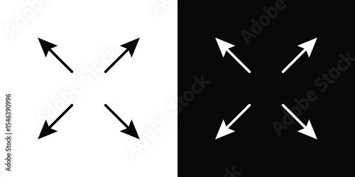 Fullscreen icon in black. flat graphic vector icon