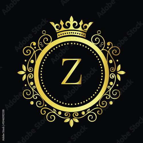 Golden Om symbol on a vibrant yellow background, available as a vector LOGO Z

