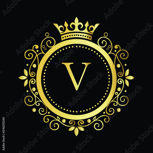 Golden Om symbol on a vibrant yellow background, available as a vector LOGO V
