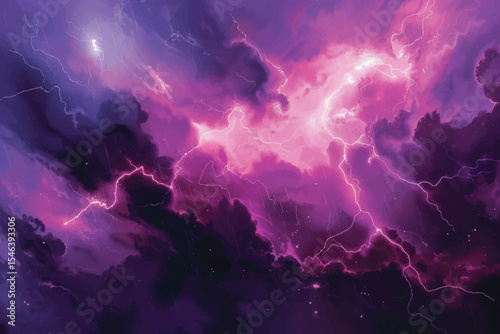 Electric Storm Energy Cosmic Nebula Light Show