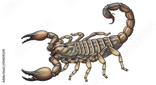 Isolated Scorpion Isolated on White Background