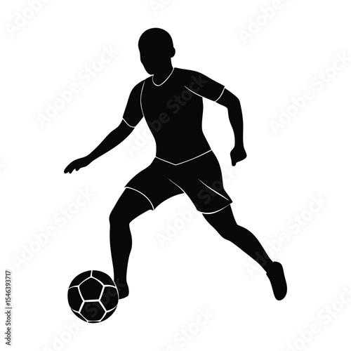 soccer player silhouette
