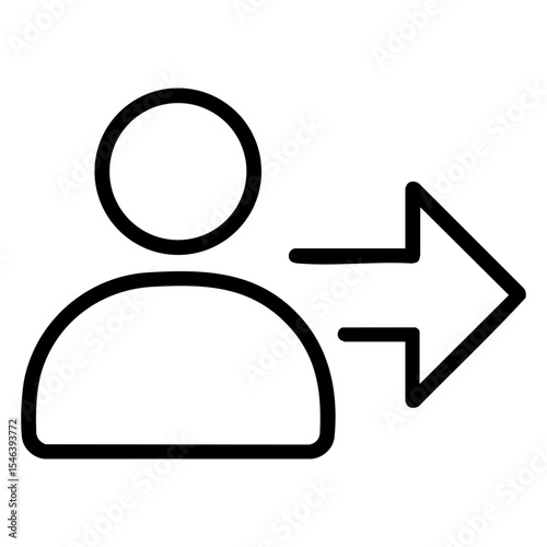 User Transfer Icon Simple, Clean Vector Illustration