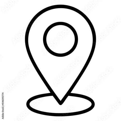 Location Pin Icon Simple, Clean GPS Marker Illustration