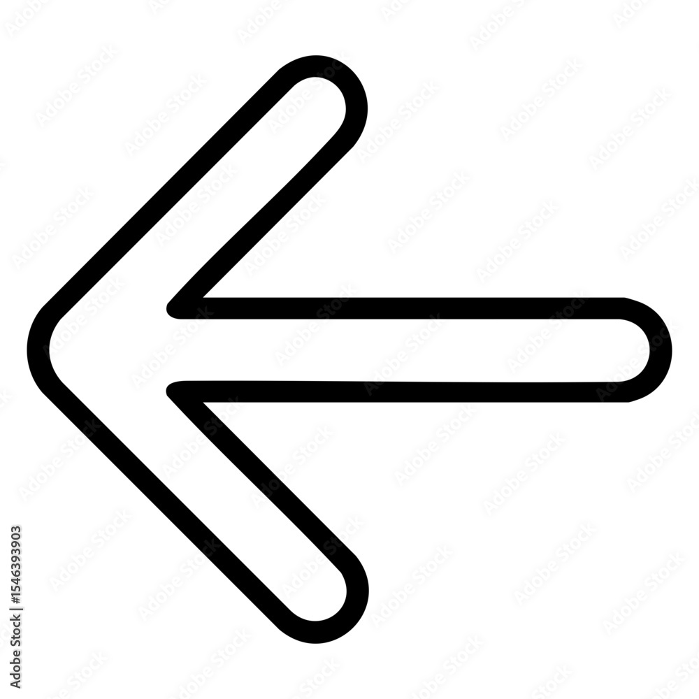Bold Black Left Arrow Icon Simple Vector Graphic for Website Navigation Bold Black Left Arrow Icon Simple Vector Graphic for Website Navigation