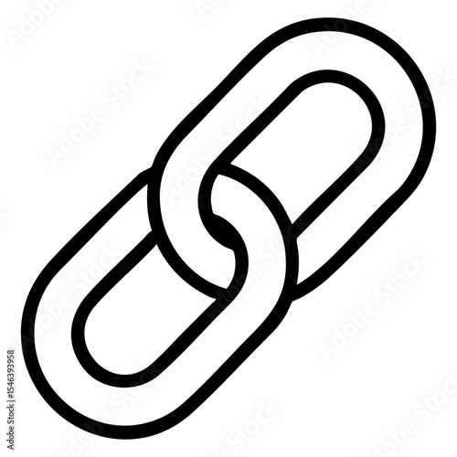 Interlinked Chain Links Connection, Network, and Linkage Symbol