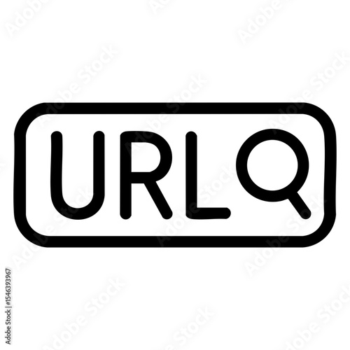 URL Search Icon Web Link, Online Search, Internet Query, Digital Resource, Website Address
